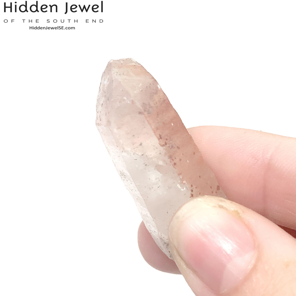 Red Hematite in Quartz point/ cluster gemstone