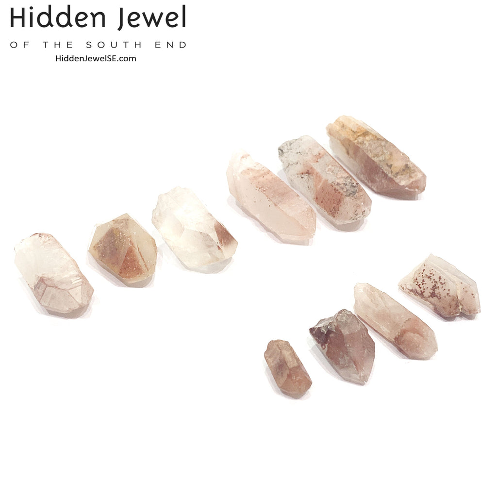Red Hematite in Quartz point/ cluster gemstone