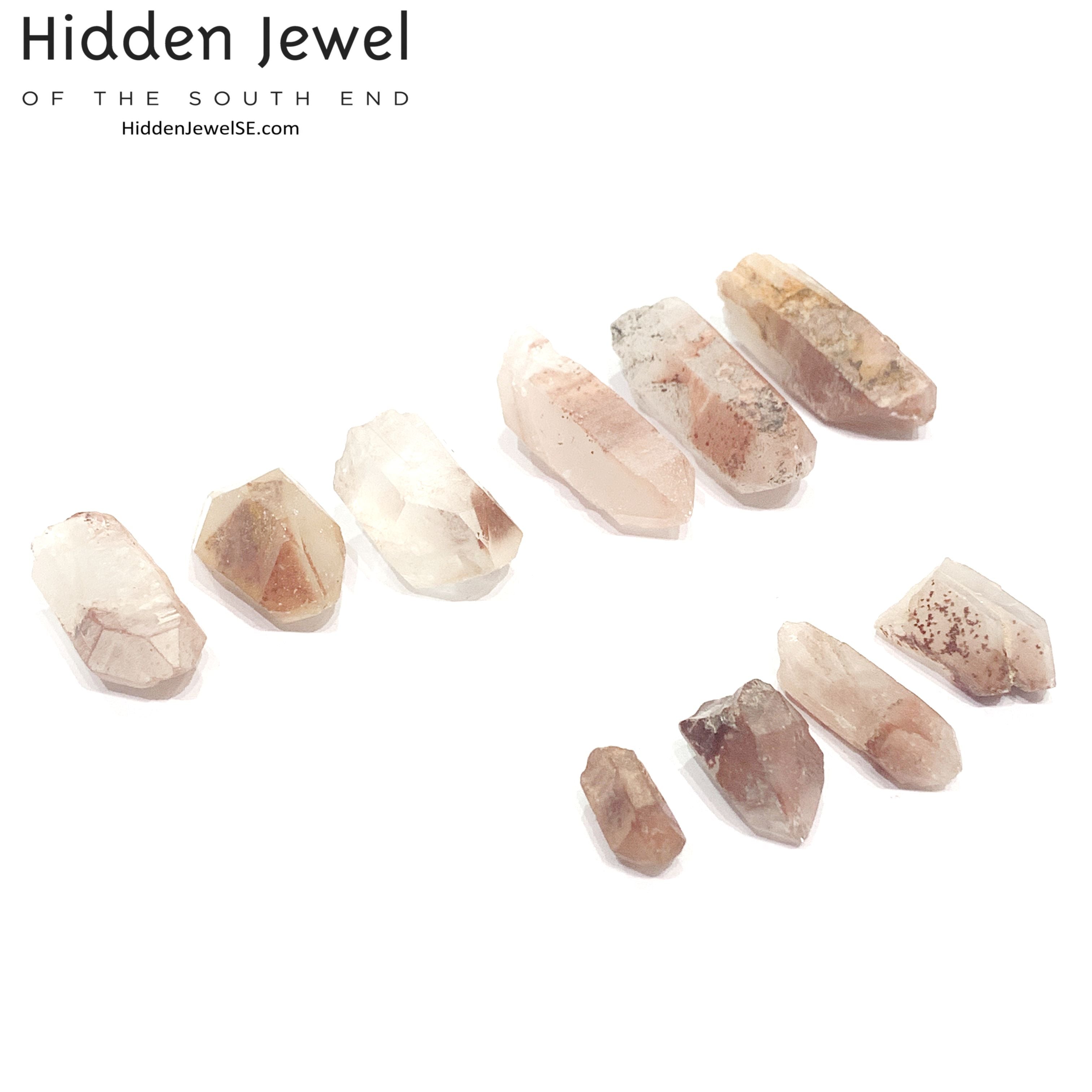 Red Hematite in Quartz point/ cluster gemstone