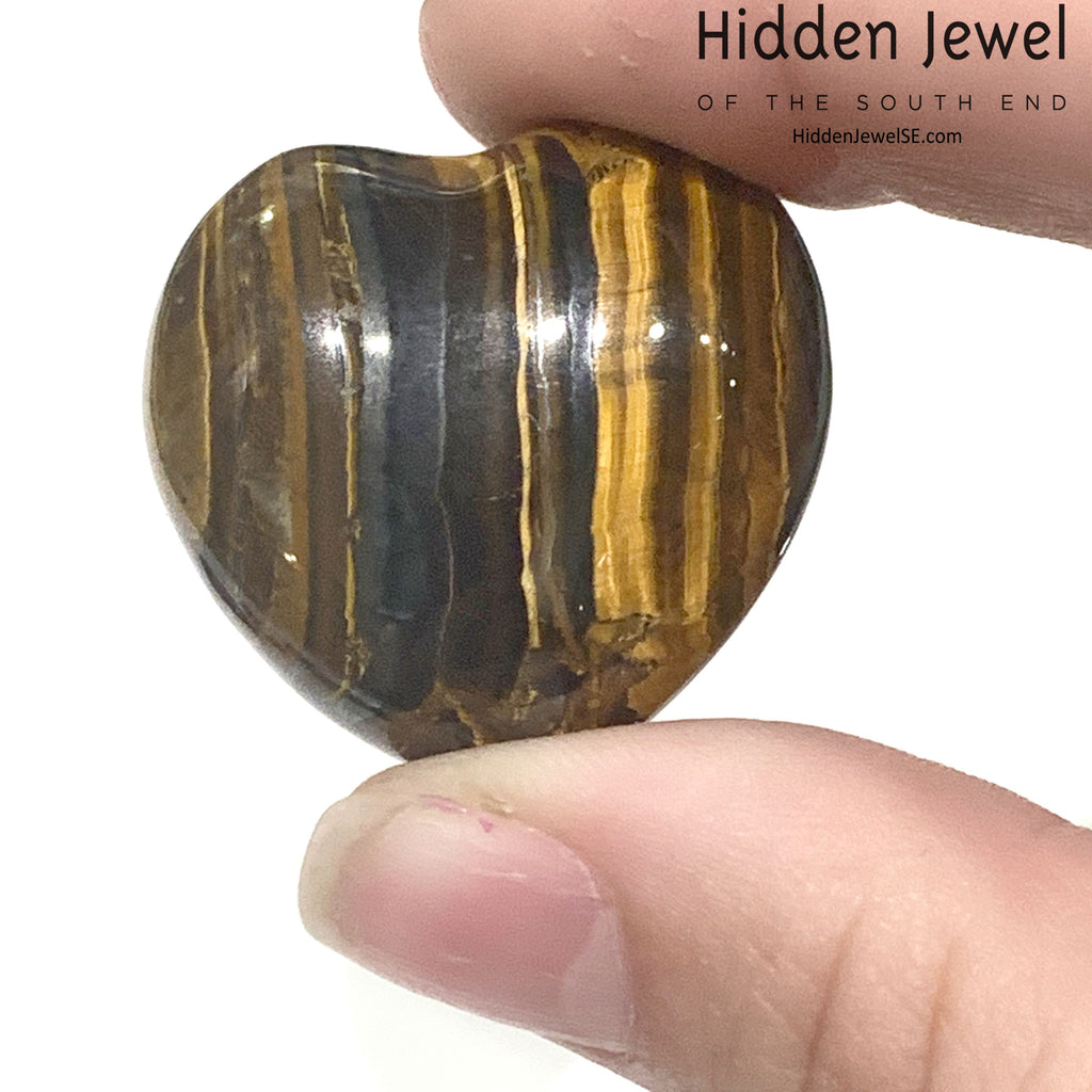 Tiger Eye Gemstone Heart Shape Carving