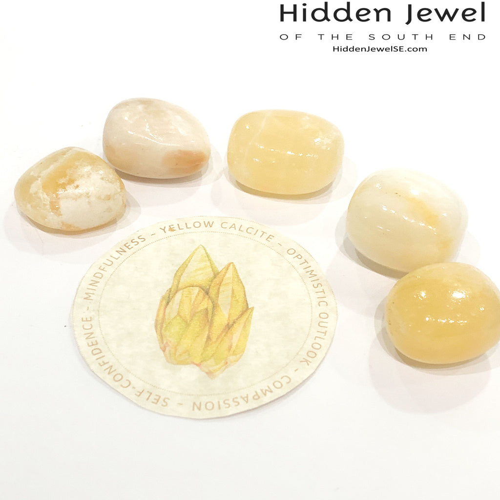 Calcite Yellow tumbled Gemstone