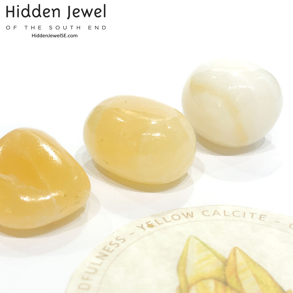 Calcite Yellow tumbled Gemstone