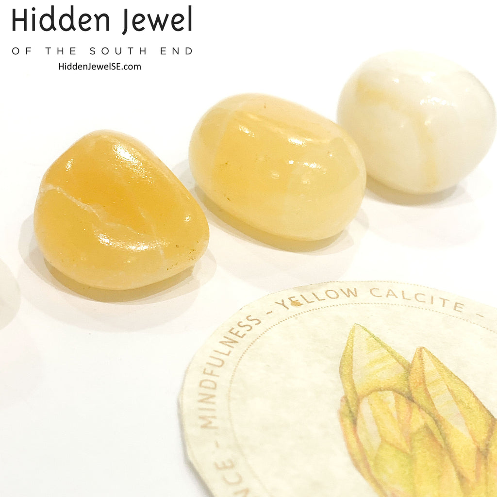 Calcite Yellow tumbled Gemstone