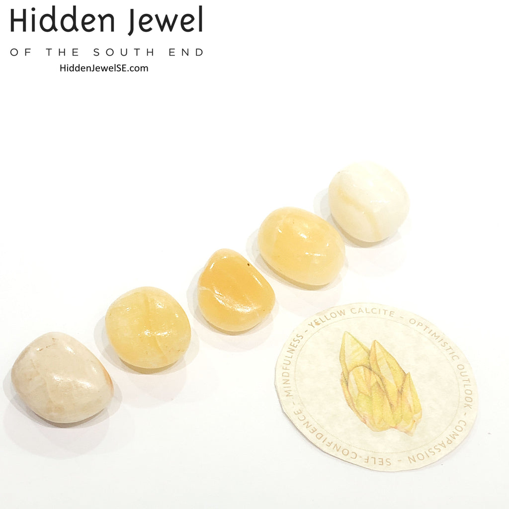 Calcite Yellow tumbled Gemstone
