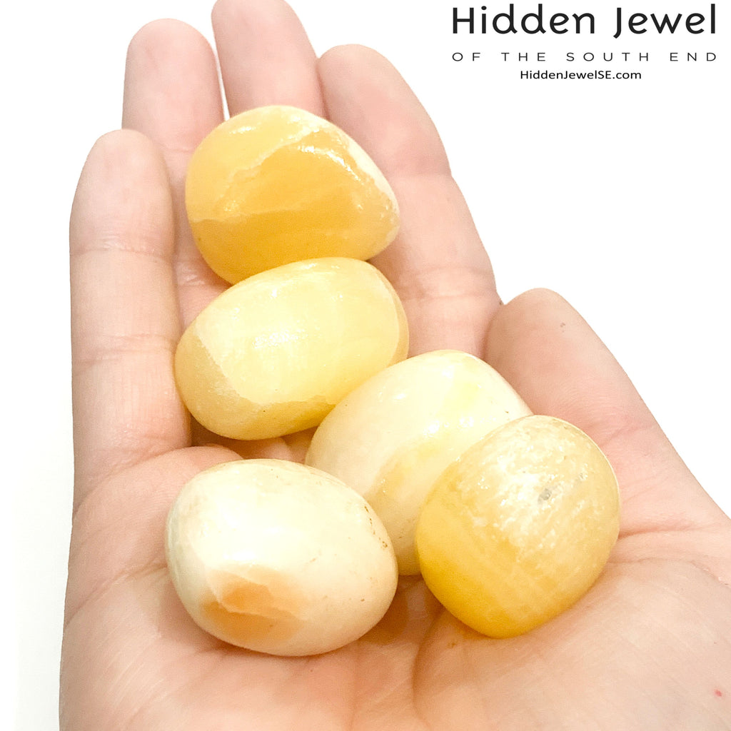 Calcite Yellow tumbled Gemstone