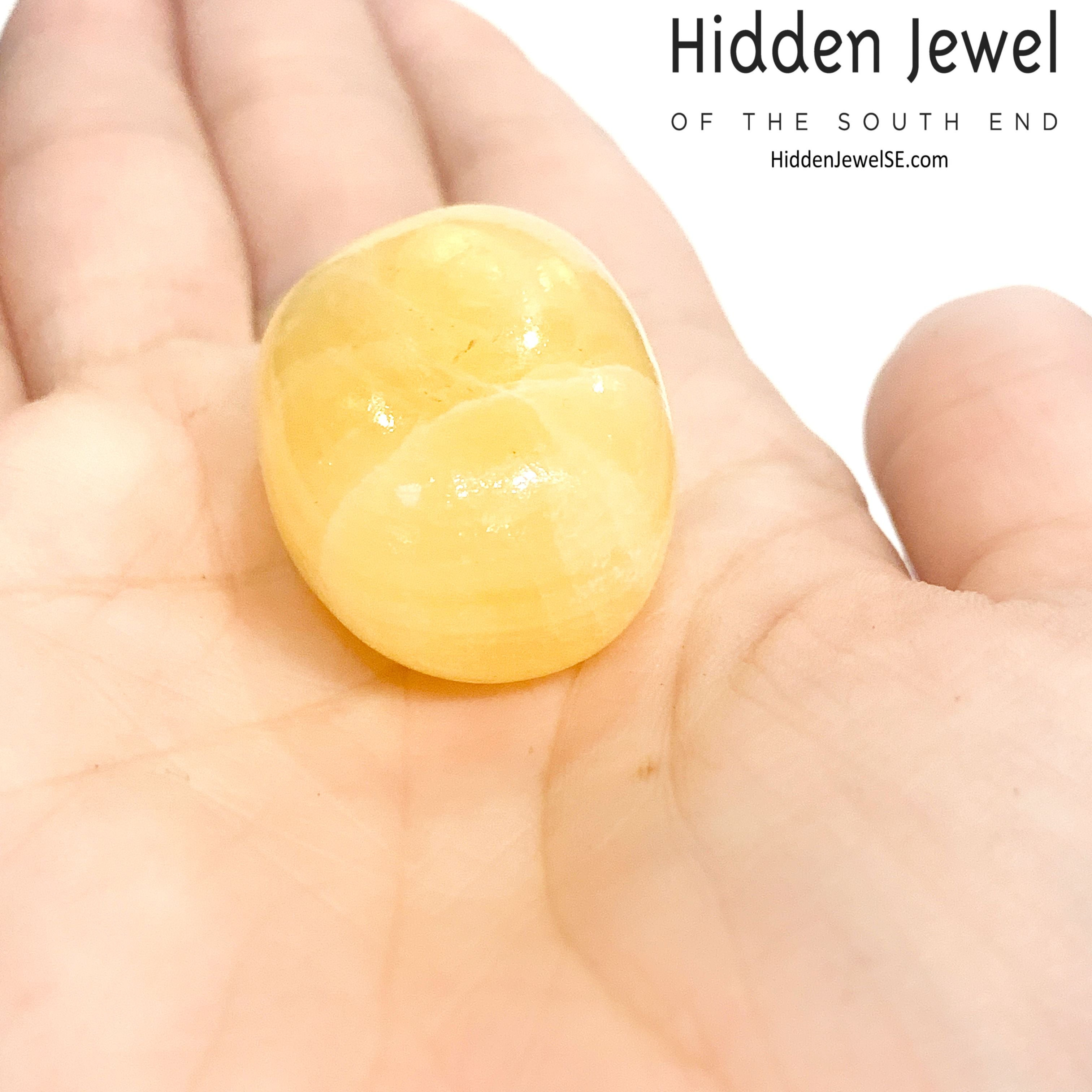 Calcite Yellow tumbled Gemstone