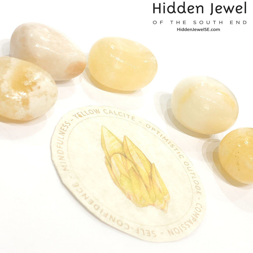 Calcite Yellow tumbled Gemstone